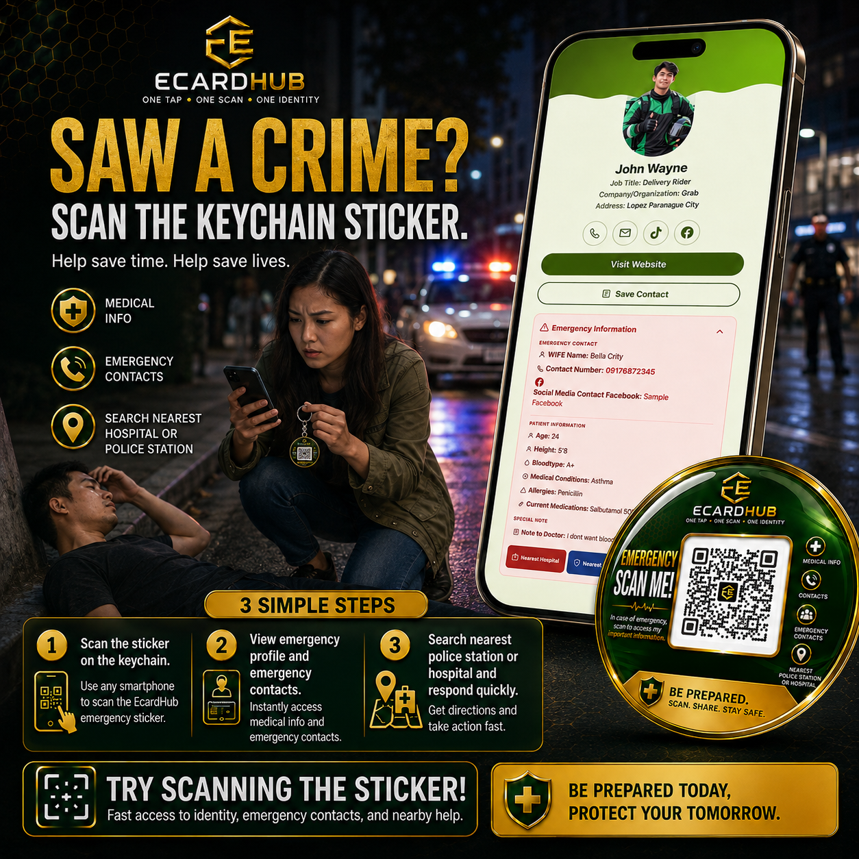 ECARD COSTUMIZED STICKERS WITH DIGITAL PROFILE - additional photo