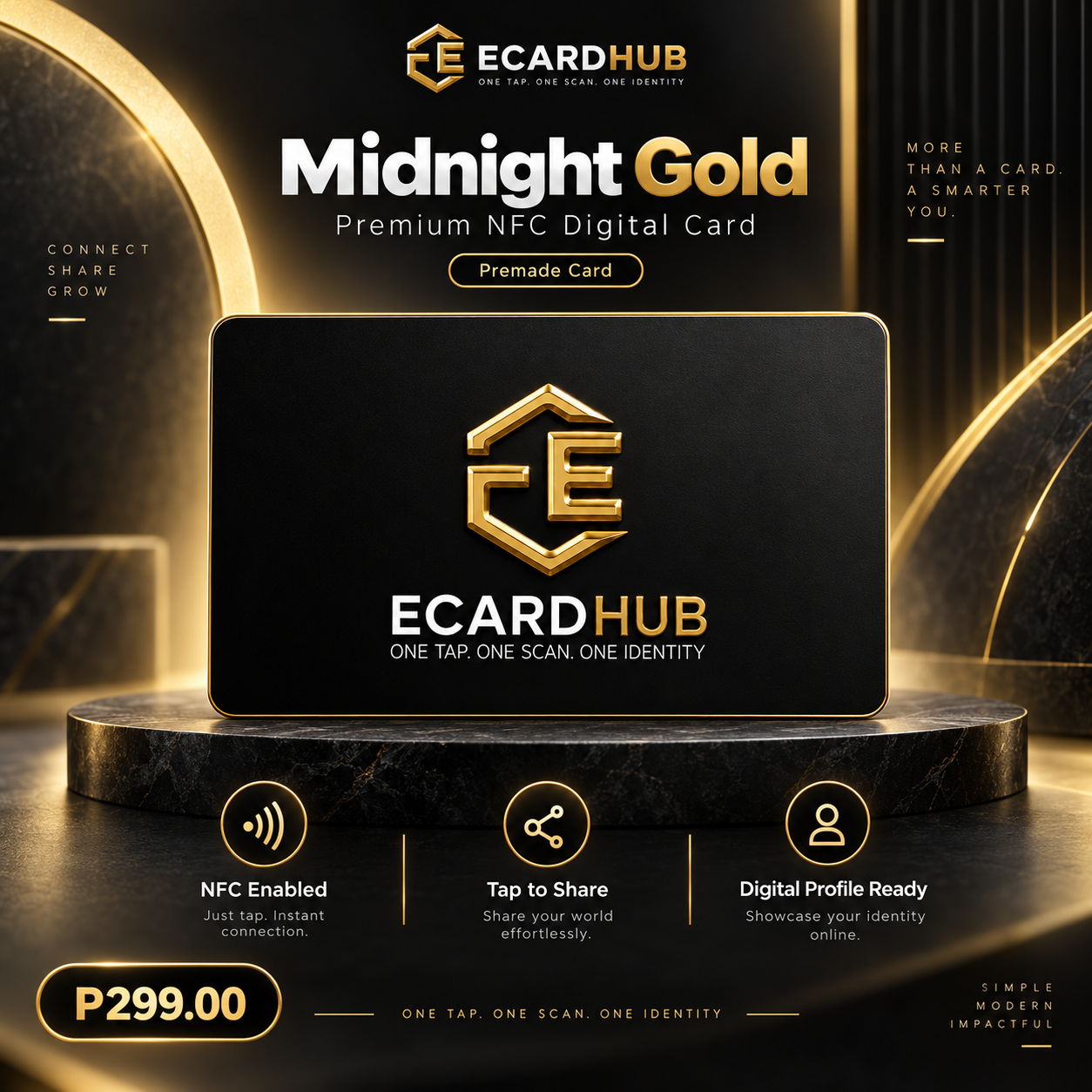 PREMIUM PREMADE ECARDS - MIDNIGHT GOLD
