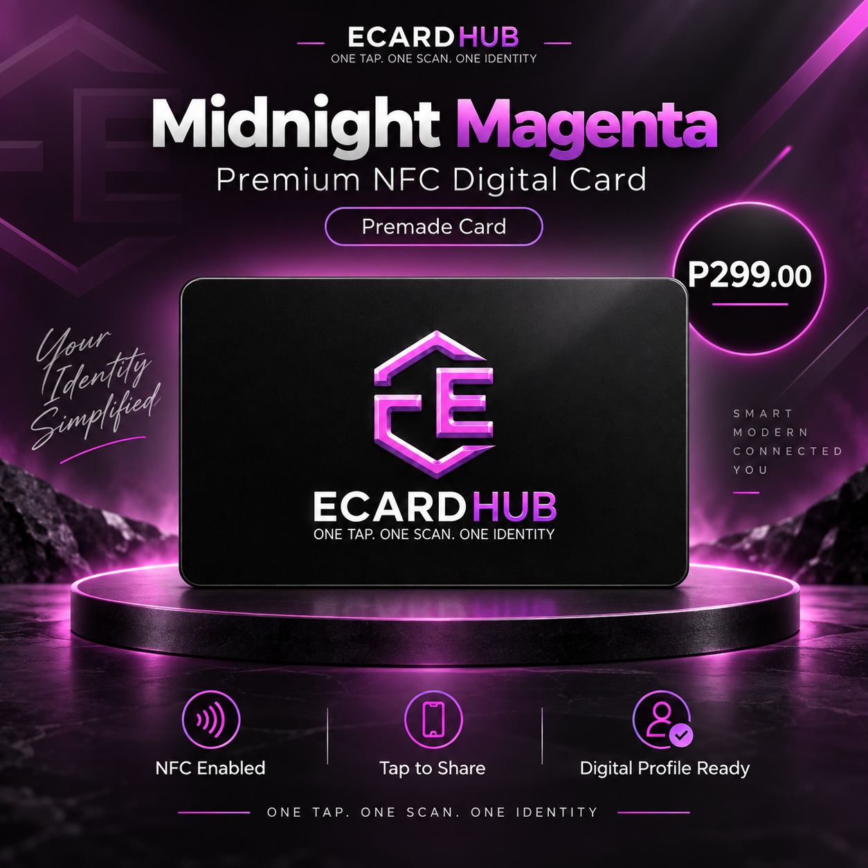 PREMIUM PREMADE ECARDS - MIDNIGHT MAGENTA