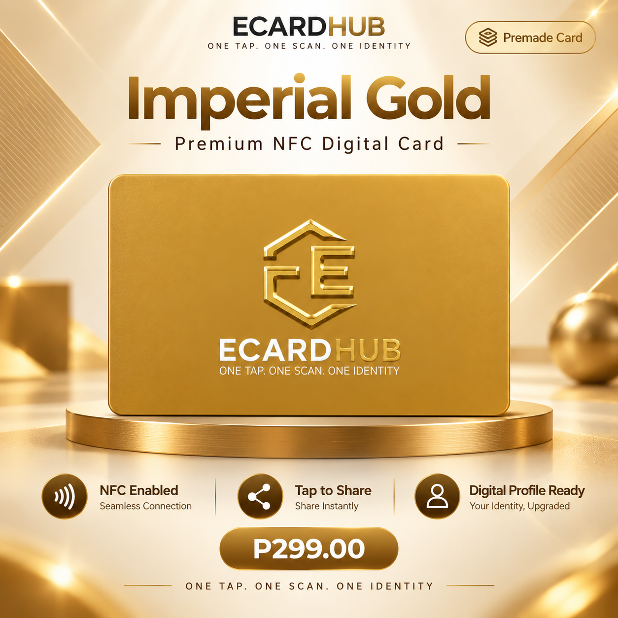 PREMIUM PREMADE ECARDS - IMPERIAL GOLD